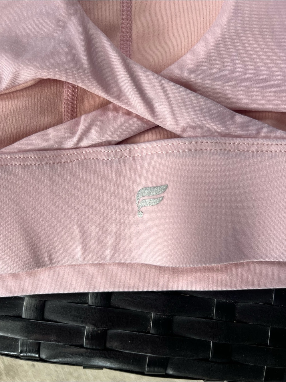 Fabletics Pale Pink Cross-Back Sports Bra - Picture 3 of 4